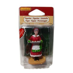 Lemax Figure Grandma holding Tray of Fresh Baked Cookies Retired 2010